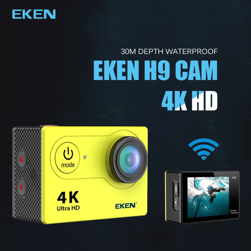 Nouveauté! Original Eken H9R / H9 Ultra HD 4K caméra d’action 30m étanche 2.0 ‘écran 1080p sport caméra aller extrême pro cam