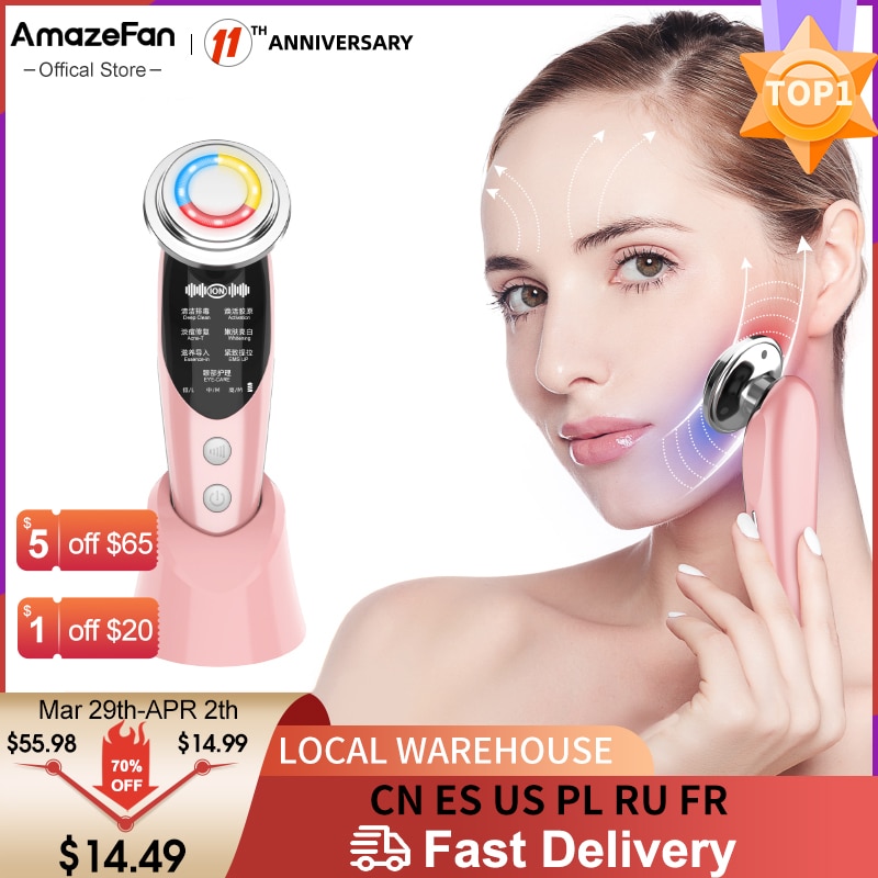 EMS – appareil de Radio-mésothérapie, électroporation, lifting de la beauté du visage, rajeunissement de la peau, suppression des rides, fréquence Radio, LED